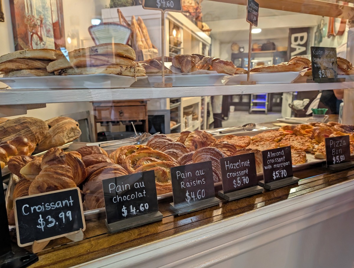 Close up of croissants at Petrasek Artisan Bakery in Penticton
